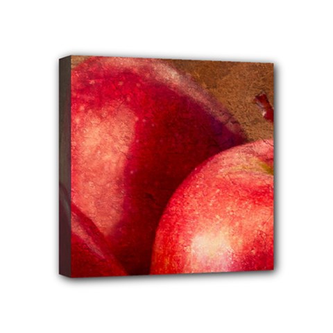 Three Red Apples Mini Canvas 4  X 4  (stretched) by FunnyCow