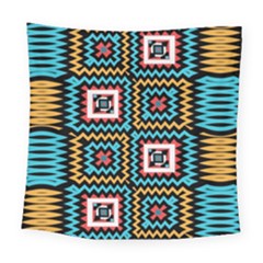 Shapes On A Black Background                                         Square Tapestry by LalyLauraFLM