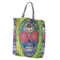 Mexican Skull Giant Grocery Tote by alllovelyideas