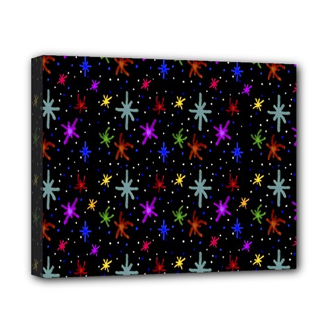 Colored Hand Draw Abstract Pattern Canvas 10  X 8  (stretched) by dflcprints