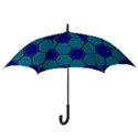 Hexagon Background Geometric Mosaic Hook Handle Umbrellas (Small) View3