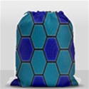 Hexagon Background Geometric Mosaic Drawstring Bag (Small) View1