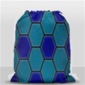 Hexagon Background Geometric Mosaic Drawstring Bag (Small) View2