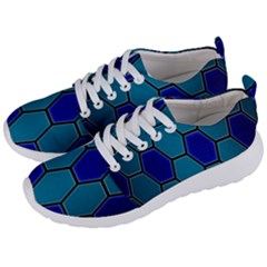 Hexagon Background Geometric Mosaic Men s Lightweight Sports Shoes by Sapixe