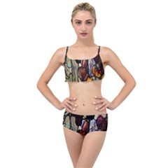Tiffany Window Colorful Pattern Layered Top Bikini Set by Sapixe