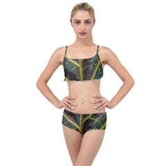 Leaf Abstract Nature Design Plant Layered Top Bikini Set by Sapixe
