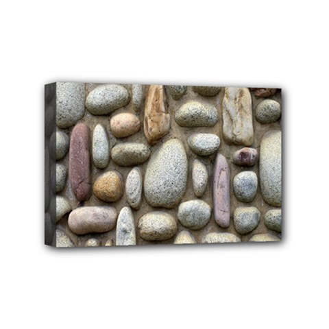 The Stones Facade Wall Building Mini Canvas 6  X 4  (stretched) by Sapixe