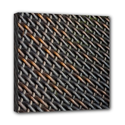 Rattan Wood Background Pattern Mini Canvas 8  X 8  (stretched) by Sapixe