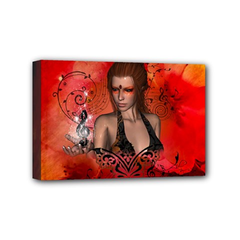 The Fairy Of Music Mini Canvas 6  X 4  (stretched) by FantasyWorld7