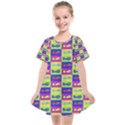 Cartoon Style Marine Life Motif Pattern Kids  Smock Dress View1