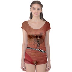 Cute Fairy Dancing On A Piano Boyleg Leotard  by FantasyWorld7