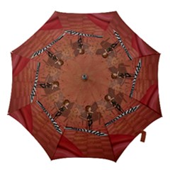 Cute Fairy Dancing On A Piano Hook Handle Umbrellas (small) by FantasyWorld7