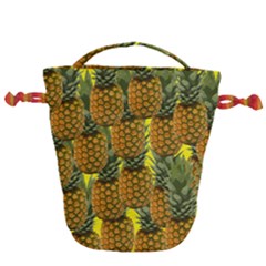Tropical Pineapple Drawstring Bucket Bag by snowwhitegirl