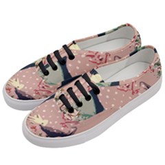 Rose Floral Doll Women s Classic Low Top Sneakers by snowwhitegirl
