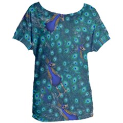 Peacocks Women s Oversized Tee by snowwhitegirl