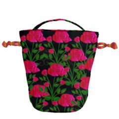 Roses At Night Drawstring Bucket Bag by snowwhitegirl