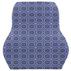 Floral Circles Blue Car Seat Back Cushion  by BrightVibesDesign