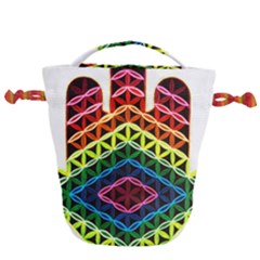 Hamsa Of God Drawstring Bucket Bag by CruxMagic
