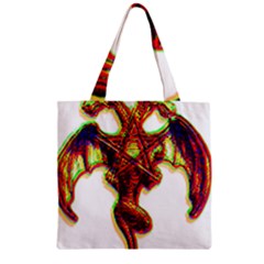 Demon Zipper Grocery Tote Bag by ShamanSociety
