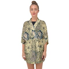 Abstract Art Artistic Botanical Half Sleeve Chiffon Kimono by Nexatart