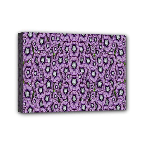 Ornate Forest Of Climbing Flowers Mini Canvas 7  X 5  (stretched) by pepitasart