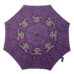 Forest Of Climbing Flowers And Life Is Fine Hook Handle Umbrellas (large) by pepitasart