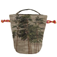 Vintage Bamboo Trees Drawstring Bucket Bag by snowwhitegirl