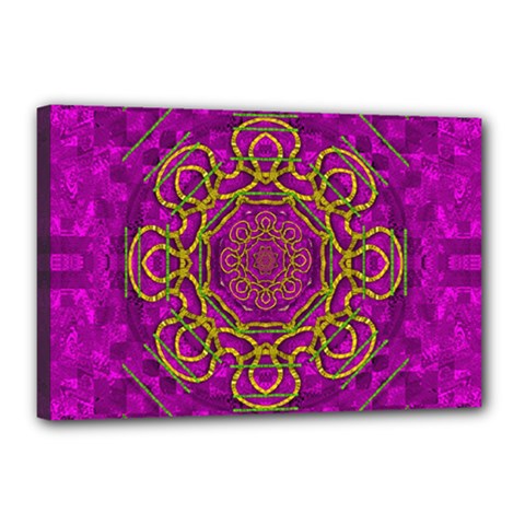 Star Of Freedom And Silent Night Canvas 18  X 12  (stretched) by pepitasart
