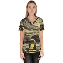 Solar Babies Women s V-neck Scrub Top by WILLBIRDWELL