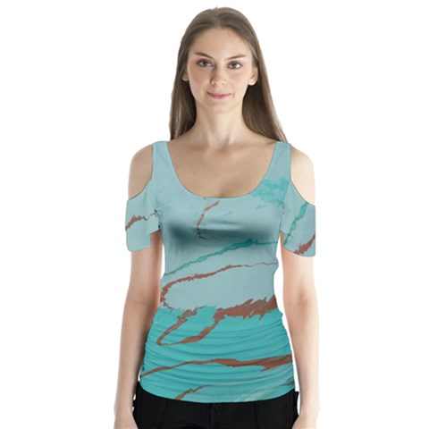 Copper Pond 2 Butterfly Sleeve Cutout Tee  by WILLBIRDWELL