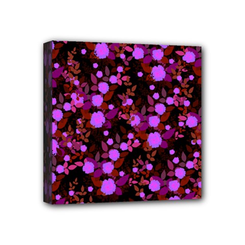 Purple Red  Roses Mini Canvas 4  X 4  (stretched) by snowwhitegirl