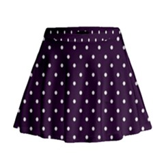 Little  Dots Purple Mini Flare Skirt by snowwhitegirl