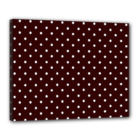 Little  Dots Maroon Canvas 20  X 16  (stretched) by snowwhitegirl