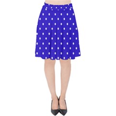 Little  Dots Royal Blue Velvet High Waist Skirt by snowwhitegirl
