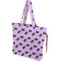 Retro Typewriter Pink Pattern Drawstring Tote Bag View1