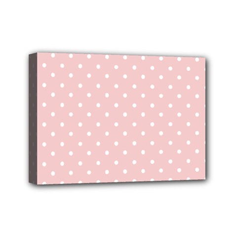 Little  Dots Pink Mini Canvas 7  X 5  (stretched) by snowwhitegirl