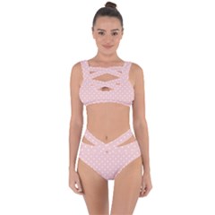 Little  Dots Pink Bandaged Up Bikini Set  by snowwhitegirl