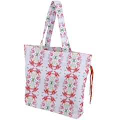 Tigerlily Drawstring Tote Bag by humaipaints