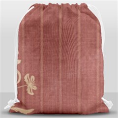 Floral Mauve Drawstring Bag (large) by vintage2030