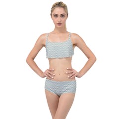 Vintage Pattern Chevron Layered Top Bikini Set by Sapixe