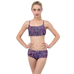 Fabric Textile Texture Macro Model Layered Top Bikini Set by Sapixe