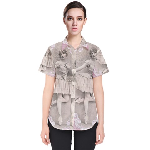 Lady 1112861 1280 Women s Short Sleeve Shirt by vintage2030