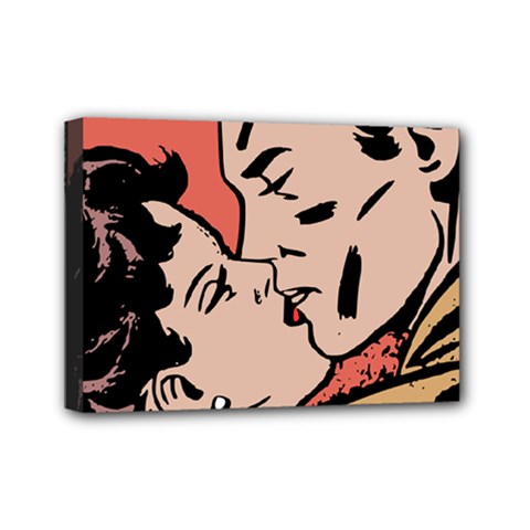 Retrocouplekissing Mini Canvas 7  X 5  (stretched) by vintage2030