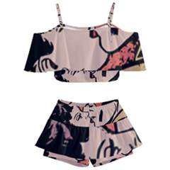 Retrocouplekissing Kids  Off Shoulder Skirt Bikini by vintage2030