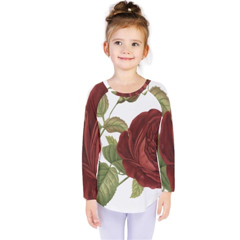 Rose 1077964 1280 Kids  Long Sleeve Tee by vintage2030