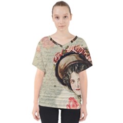 Vintage 1079412 1920 V-neck Dolman Drape Top by vintage2030