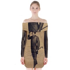 Vintage 1060202 1920 Long Sleeve Off Shoulder Dress by vintage2030
