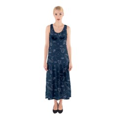 Retro Space Pattern Sleeveless Maxi Dress by JadehawksAnD