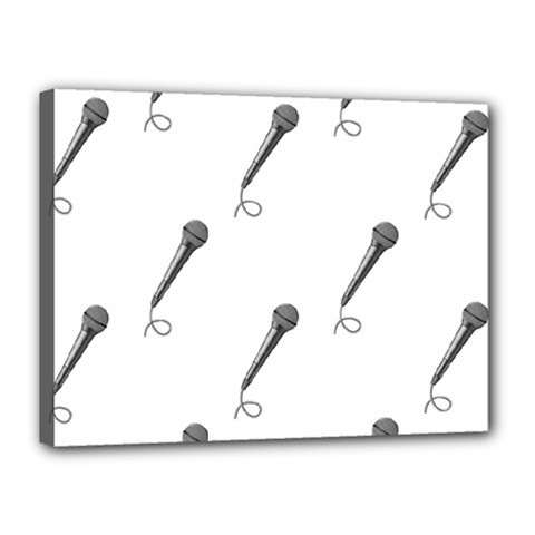 Microphone Realistic Karaoke Canvas 16  X 12  (stretched) by Simbadda