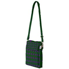 Mod Green Purple Circles Pattern Multi Function Travel Bag by BrightVibesDesign